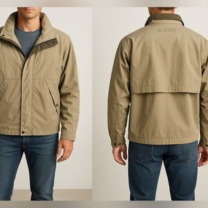 🏞️ Pacific Trail Men’s Outdoor Jacket with hood– Beige Khaki – Size XL